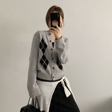 retro cardigan /2color　un1624