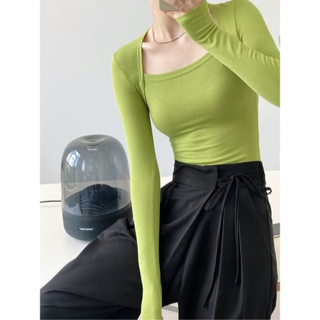 square neck tops　/3color　un1689