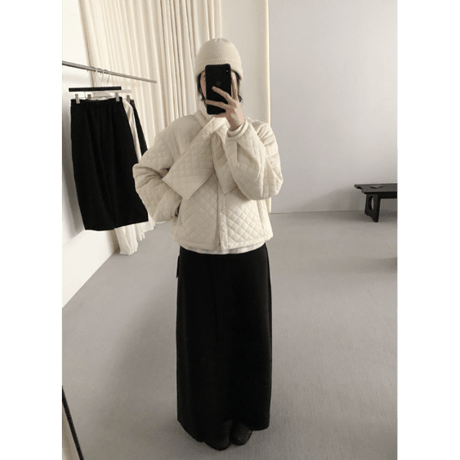 collarless cotton jacket /3color　un1637