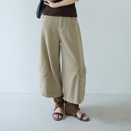 soft cargo wide pants　un2069
