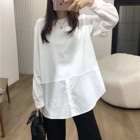 simple round neck tops　un1028