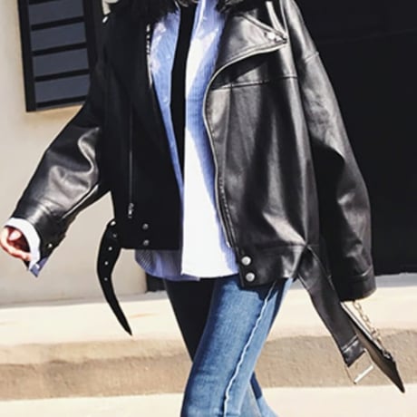 PUleather riders jacket　un1277