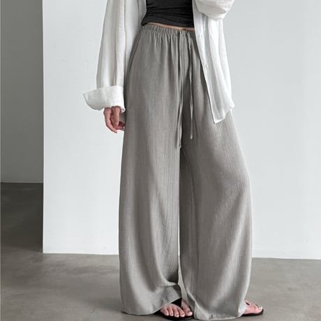 crinkle wide easy pants　/2color　un2086