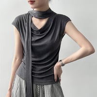 veil drape scarf top　/2color　un2078