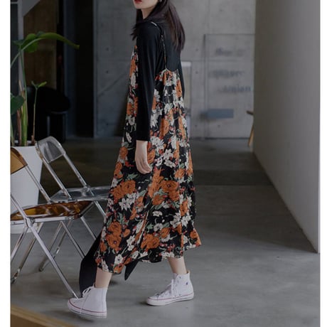 floral camisole dress　un1826