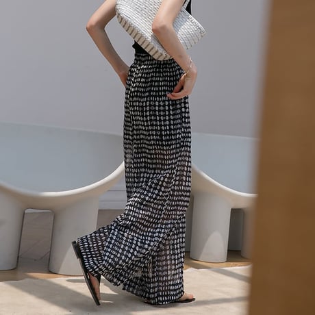 dot pattern relax pants　un1156