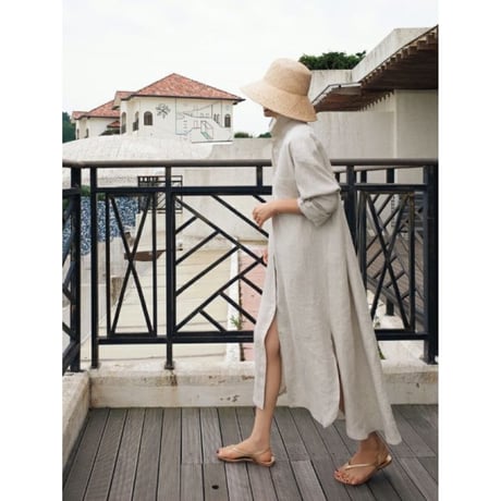 basic over size shirt one piece /3color　un1407