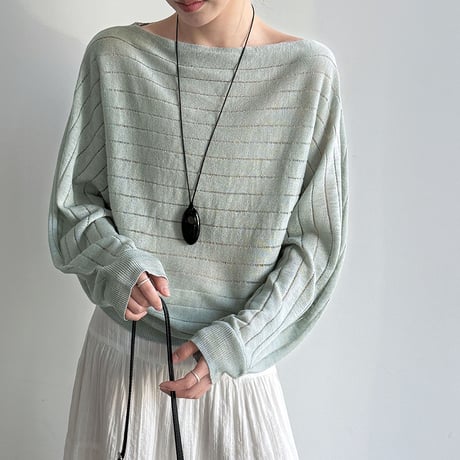 sheer summer knit pullover　/3color　un2007