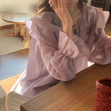 sheer blouse　/2color　un1760