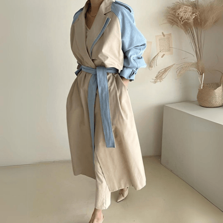 bicolor trench coat　un1267