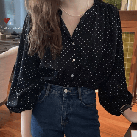 chiffon shirts/2color　un1613