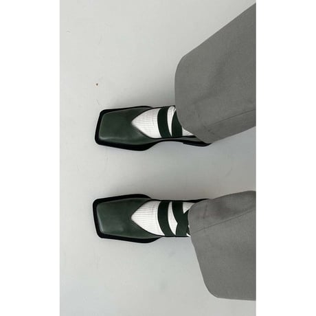 square strap shoes /4color　un1186