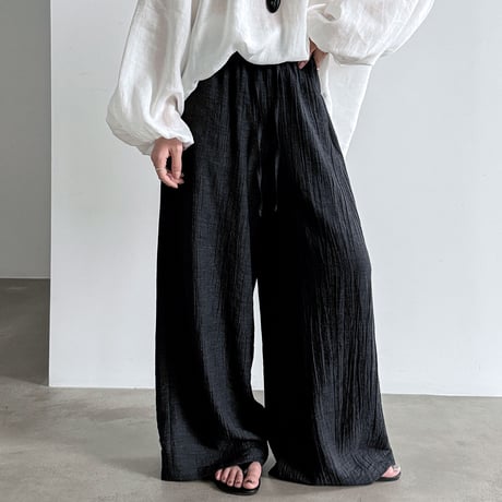 crinkle wide easy pants　/2color　un2086