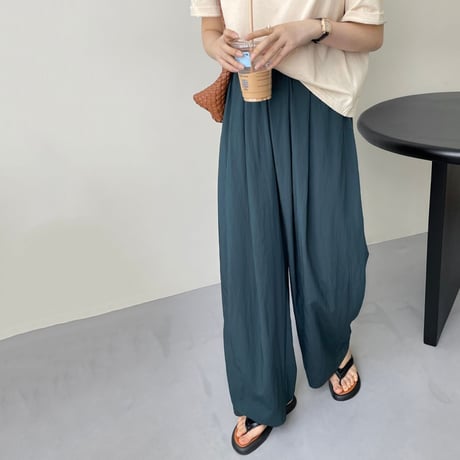 wide leg easy pants /2color　un1155