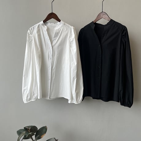 puff sleeves shirt /2color　un1496