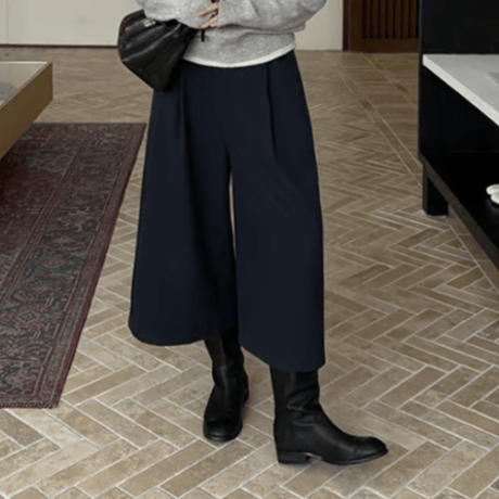 wide A-line pants /3color　un1636