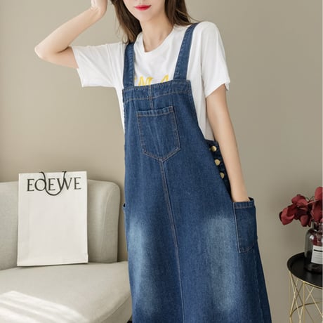 denim jumper skirt　un1747