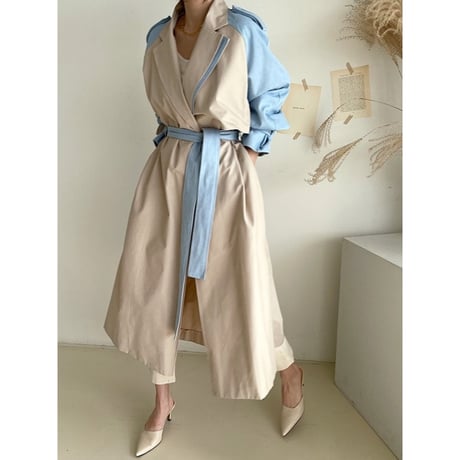 bicolor trench coat　un1267