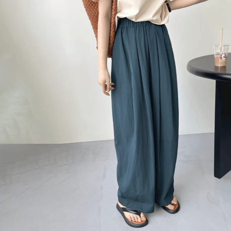 wide leg easy pants /2color　un1155