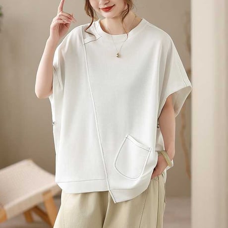 asymmetry pocket top　/2color　un1861
