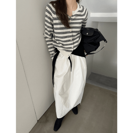 striped cardigan /3color　un1638