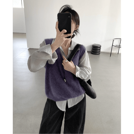 collarless cotton jacket /3color　un1640