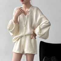 balloon sleeve relaxed setup　/3color　un2084