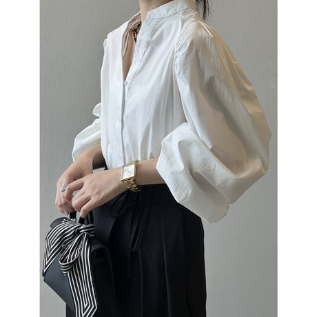 puff sleeves shirt /2color　un1496