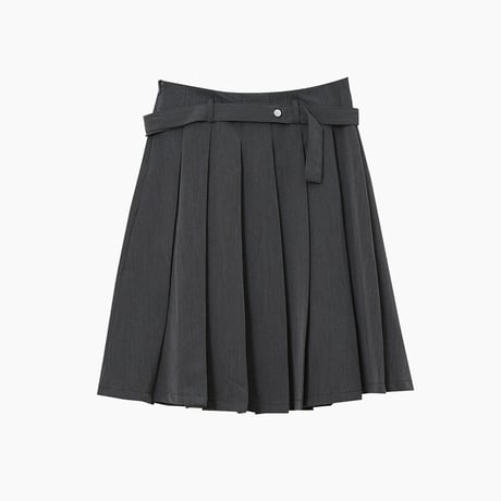pleated wrap mini skirt　/2color　un1903