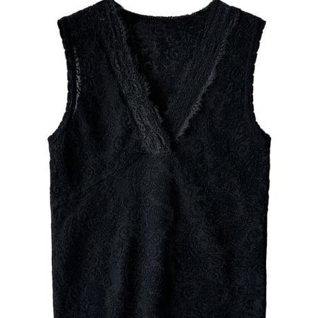 lace wrap sleeveless blouse　/2color　un1998