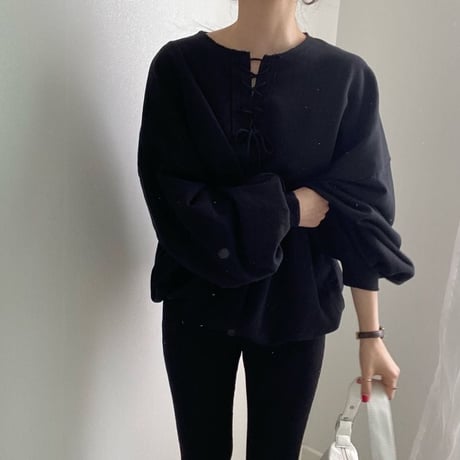 lace-up tops /2color　un1067
