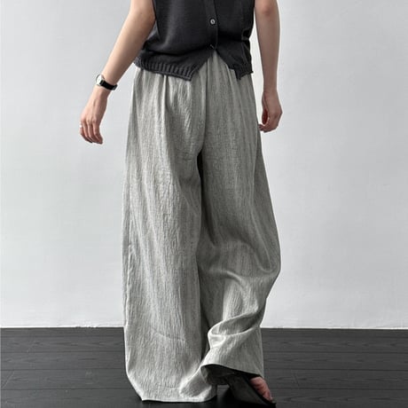 stripe airy wide pants　/2color　un2095