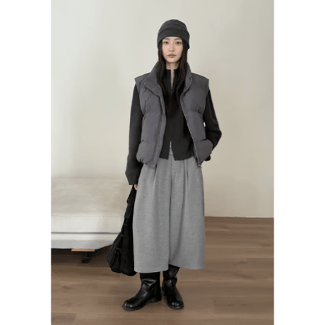 wide A-line pants /3color　un1636