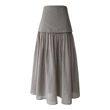 sheer layered maxi skirt　/3color　un2005