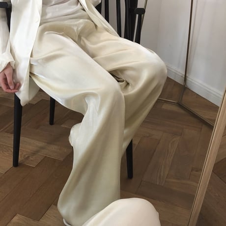 shiny wide pants /2color　un1170