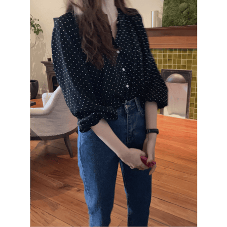 chiffon shirts/2color　un1613