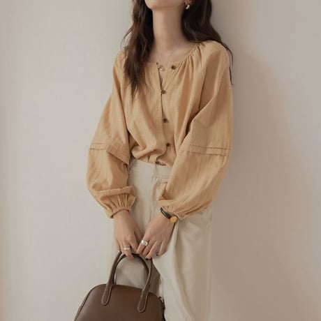 baloon sleave blouse /2color　un1057