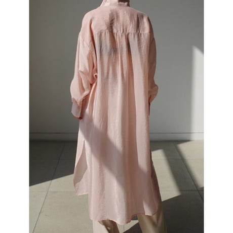 stand collar long shirt /2color　un1341