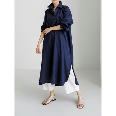 basic over size shirt one piece /3color　un1407