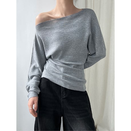 one shoulder knit /6color　un1691