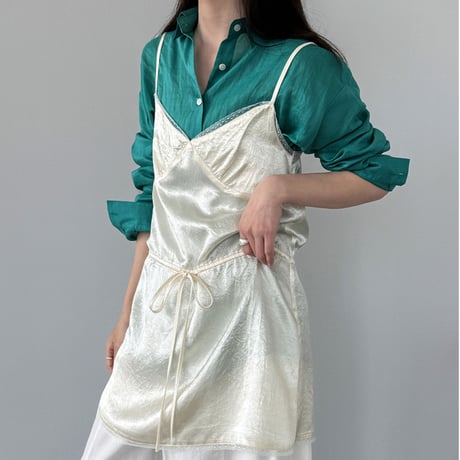 satin layer camisole tunic　/2color  un1987