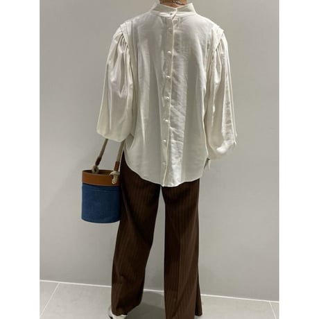 back button tuck blouse /3color　un1325