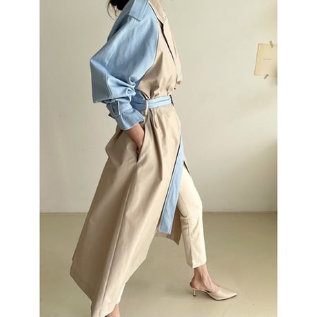 bicolor trench coat　un1267