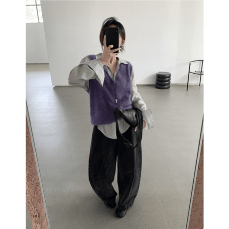 collarless cotton jacket /3color　un1640