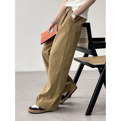 drawstring wide pants /3color　un1138