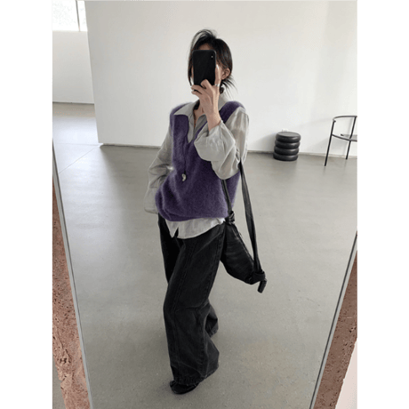 collarless cotton jacket /3color　un1640