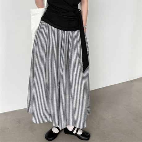 striped wide leg pants　un1999