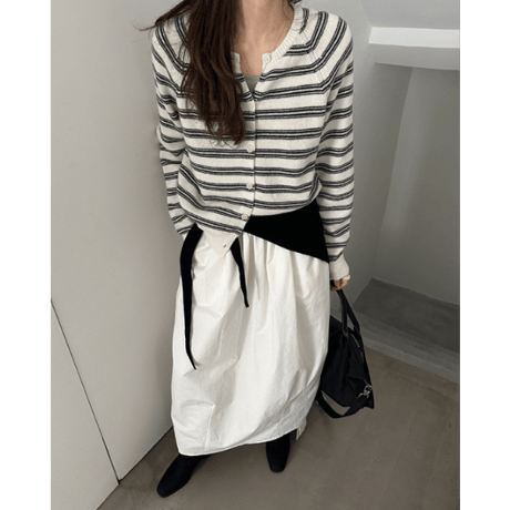 striped cardigan /3color　un1638