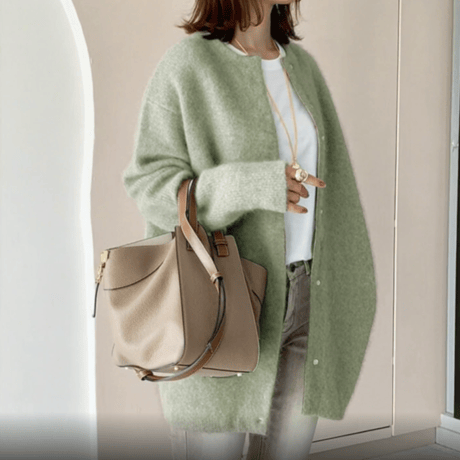 medium knit cardigan /5color　un1493