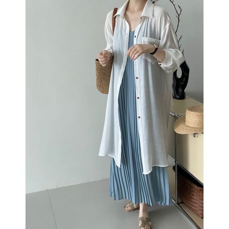 long sheer shirt　un1008